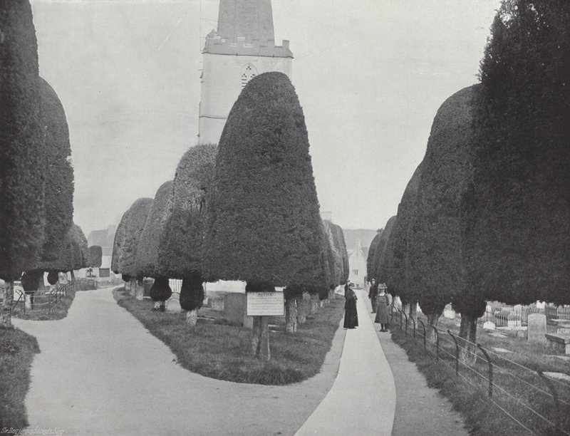 Clipping the Church, Painswick Churchyard - J. Benjamin Stone