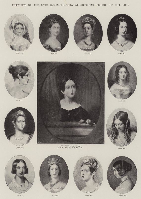 Portraits de la défunte reine Victoria à différentes périodes de sa vie - J. Stewart