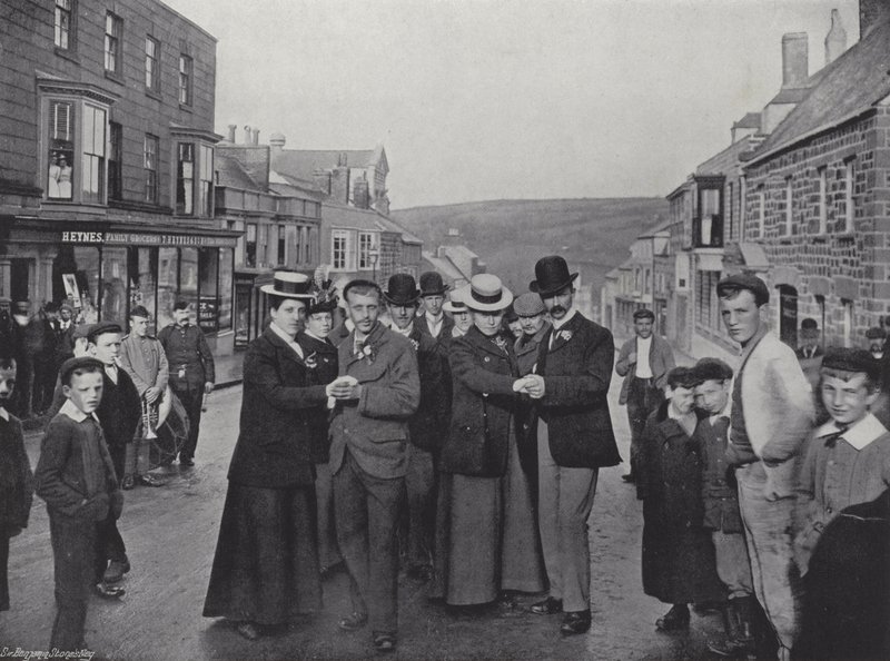 Jour de la flore à Helston, premiers danseurs - J. Benjamin Stone