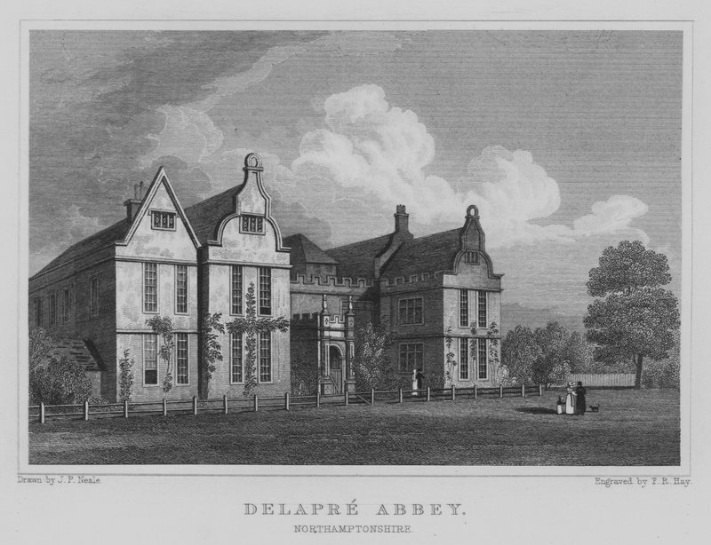 Abbaye de Delapre, Northamptonshire - John Preston Neale
