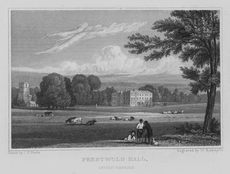Prestwold Hall, Leicestershire (gravure) - John Preston Neale