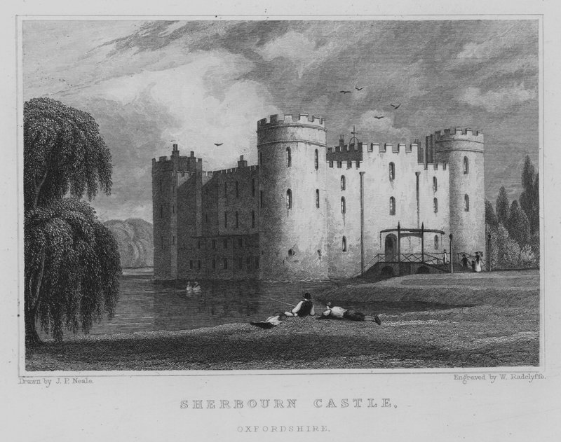 Château de Sherbourn, Oxfordshire (gravure) - John Preston Neale