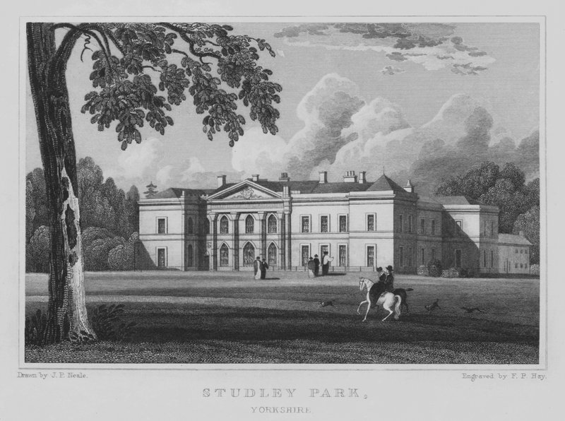 Studley Park, Yorkshire (gravure) - John Preston Neale