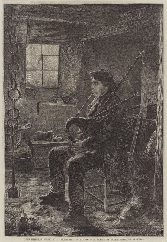 Le joueur de cornemuse écossais - J. Richardson