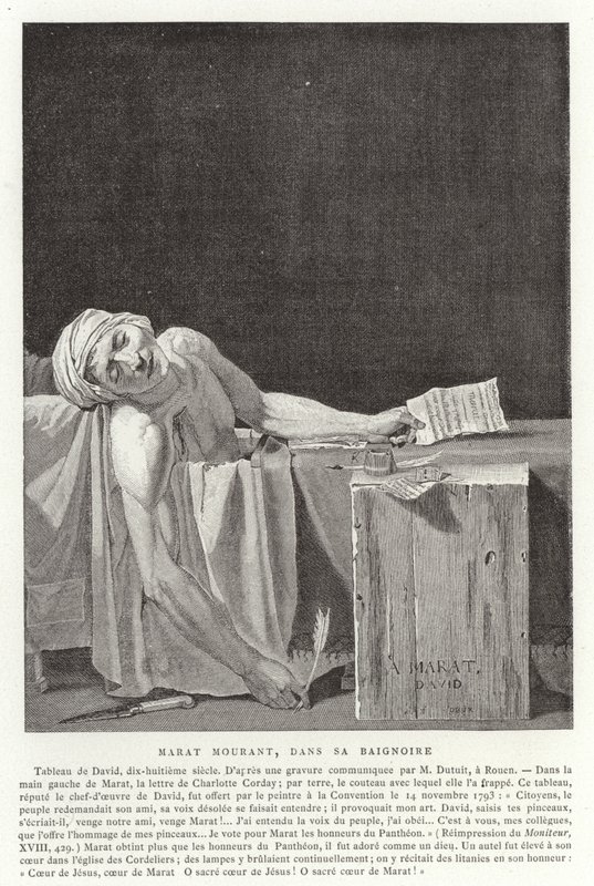 La Mort de Marat, 1793 - Jacques Louis David