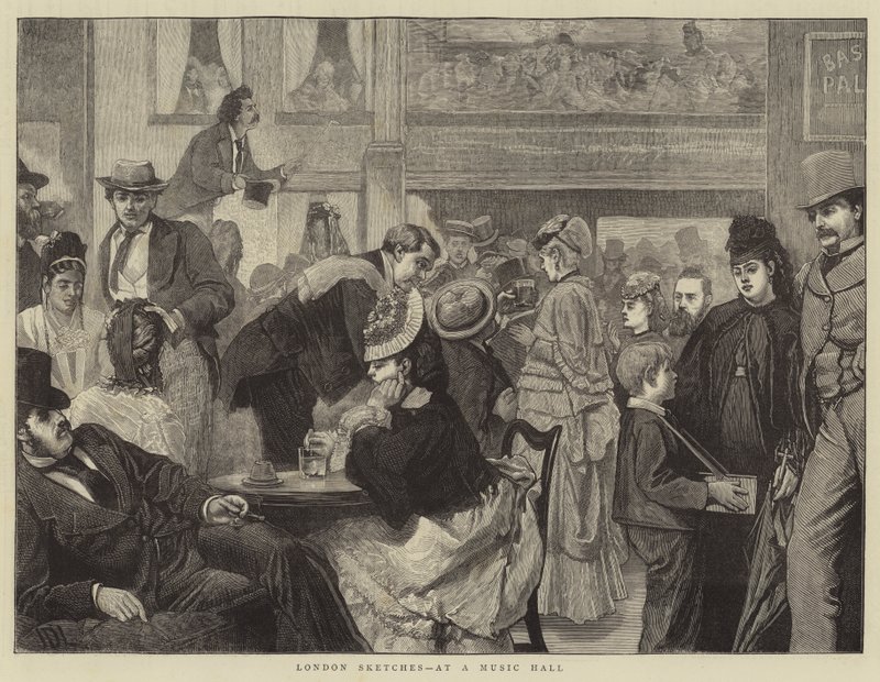 Croquis de Londres, dans une salle de musique - James Dromgole Linton