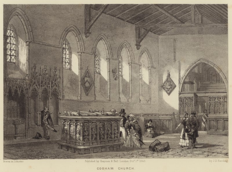 Église de Cobham (gravure) - James Duffield Harding