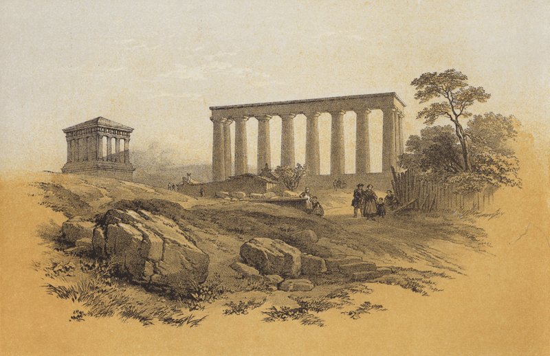 Monument national, Calton Hill - James Duffield Harding