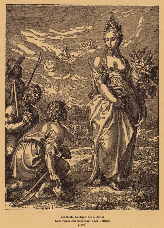 Vénération de Déméter (Cérès) - Jan Saenredam