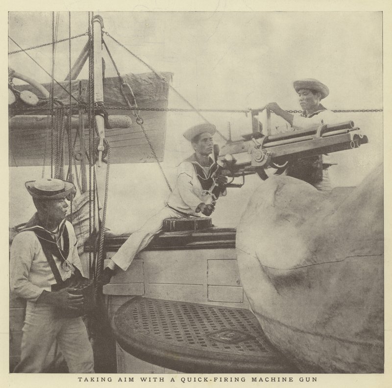 Viser avec une mitrailleuse à tir rapide - Japanese Photographer