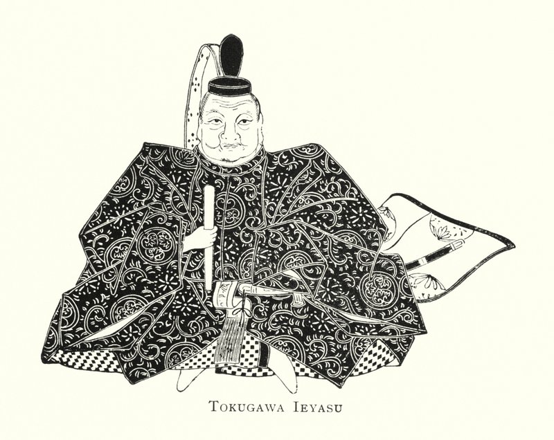 Tokugawa Ieyasu (lithographie) - Japanese School