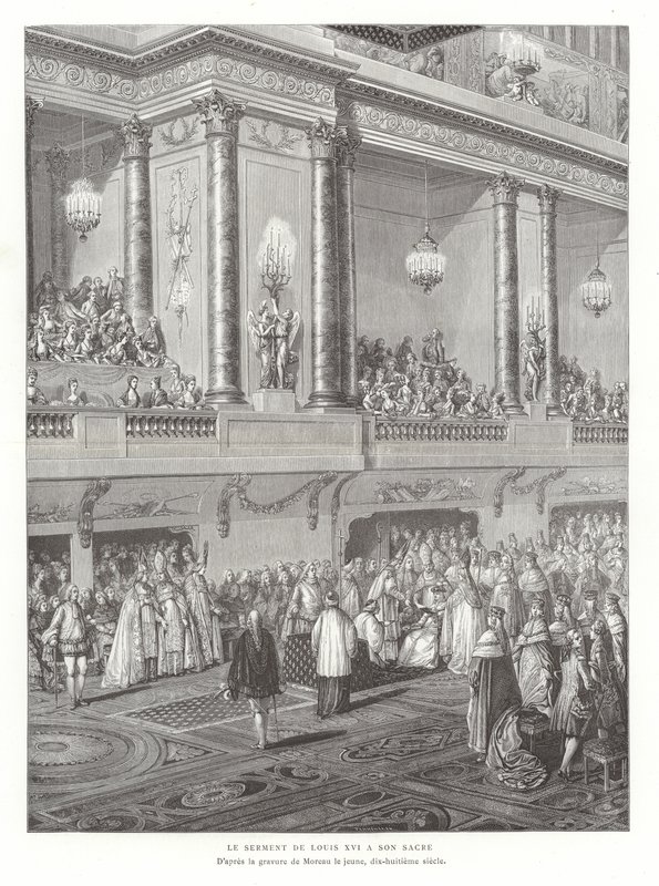 Le serment de couronnement du roi Louis XVI de France, 1775 - Jean Michel the Younger Moreau