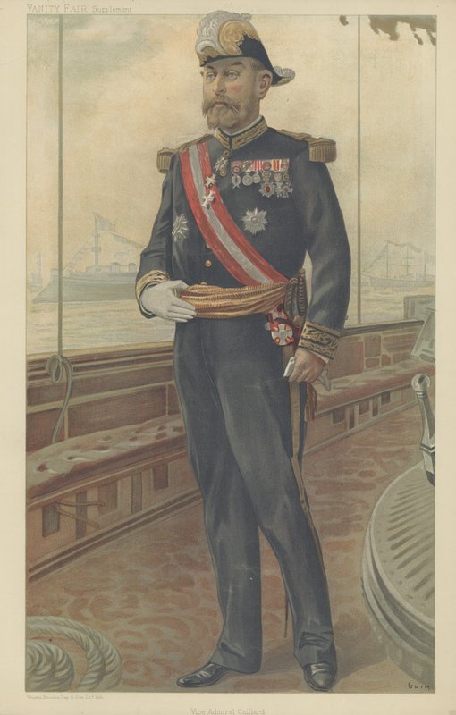 Vice-amiral Caillard (lithographie en couleur) - Jean Baptiste (after) Guth