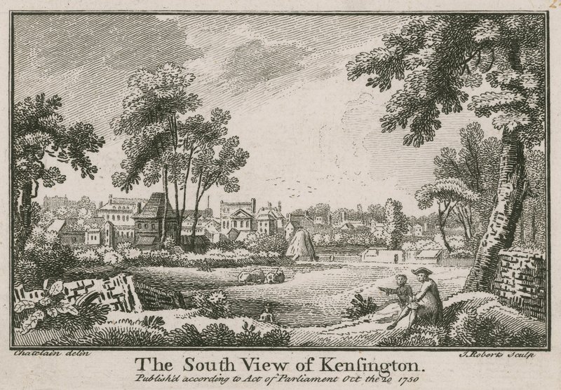 Vue sud de Kensington - Jean Baptiste Claude Chatelain