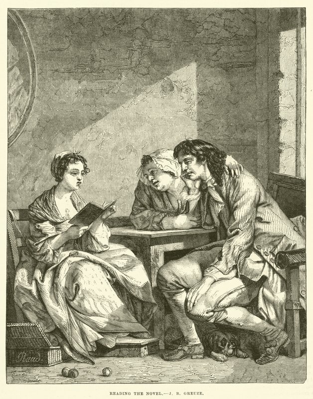 Lecture du roman - Jean Baptiste Greuze