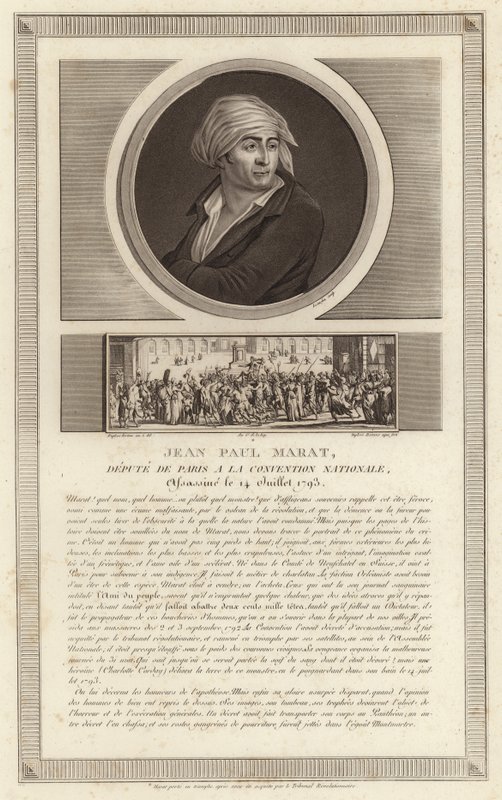 Portrait de Jean-Paul Marat - Jean Duplessi Bertaux