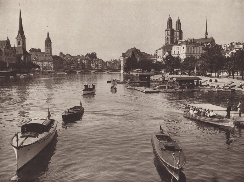 Suisse : Zurich depuis le Quaibrücke - Jean Gaberell