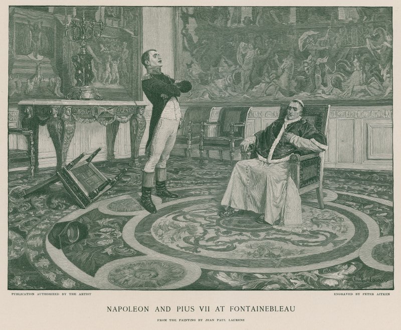 Napoléon et Pie VII à Fontainebleau - Jean Paul Laurens