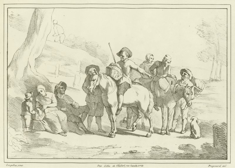 Paysans se reposant en route vers le marché - Johannes Lingelbach