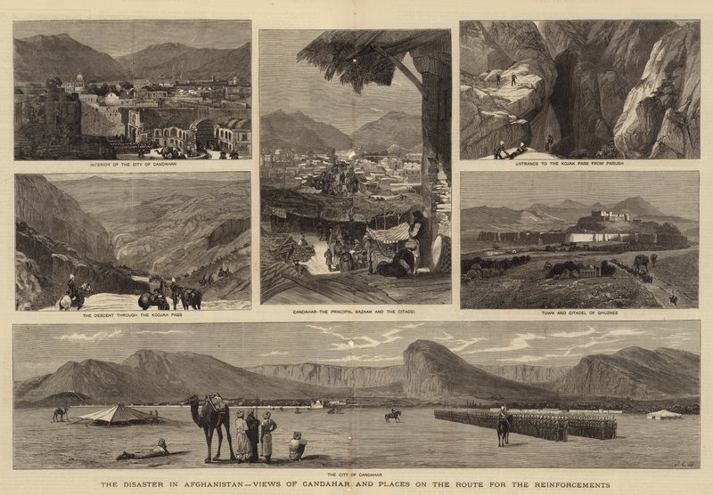 Le Désastre en Afghanistan, Vues de Candahar et des Lieux sur la Route des Renforts - John Charles Dollman