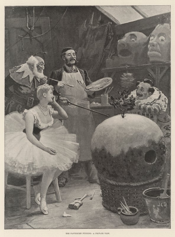 Le Pudding de pantomime, une vue privée - John Charles Dollman