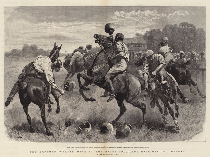 La course de Chatti en terre cuite au Baghi Polo-Club, Bengale - John Charlton