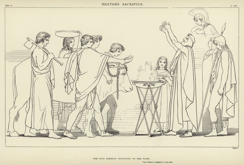 Le sacrifice de Nestor - John Flaxman