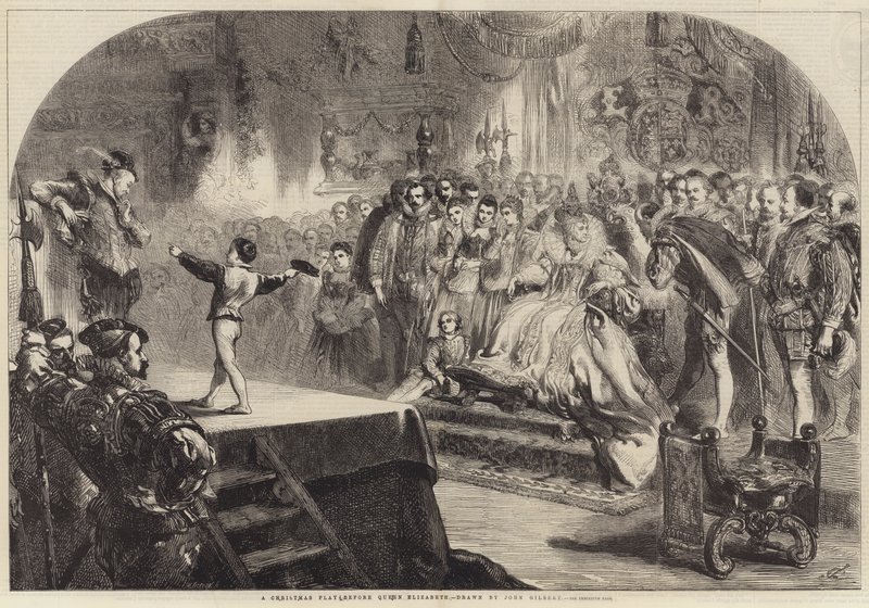 Une pièce de Noël devant la reine Elizabeth - John Gilbert