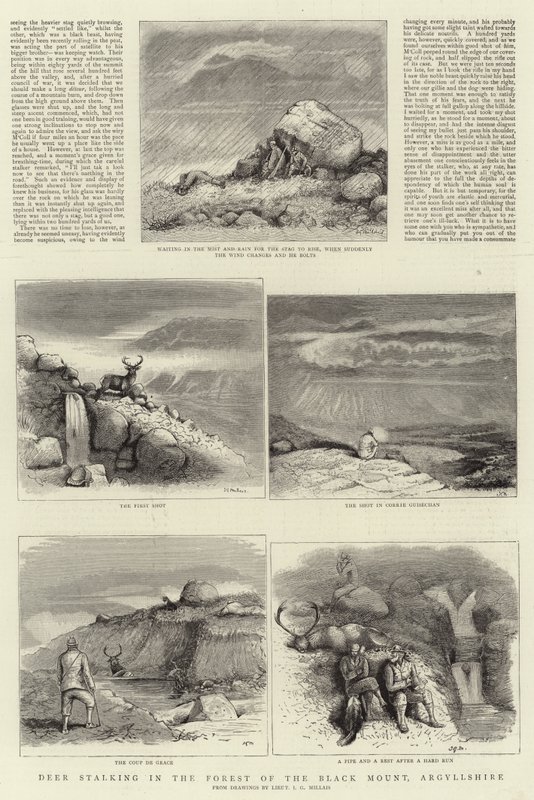 Chasse au cerf dans la forêt du Black Mount, Argyllshire - John Guille Millais