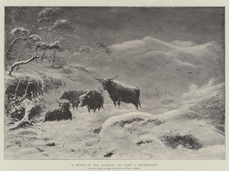 Une tempête sur Ben Lawers - John Isaac Richardson