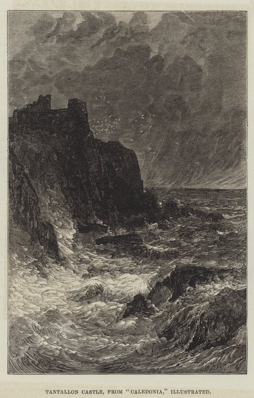 Château de Tantallon, de Caledonia, illustré - John MacWhirter