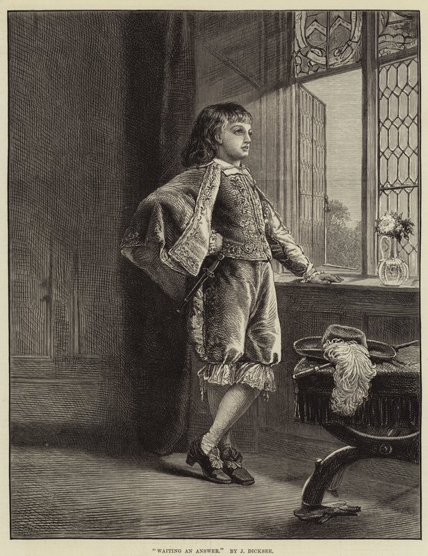 En attendant une réponse - John Robert Dicksee