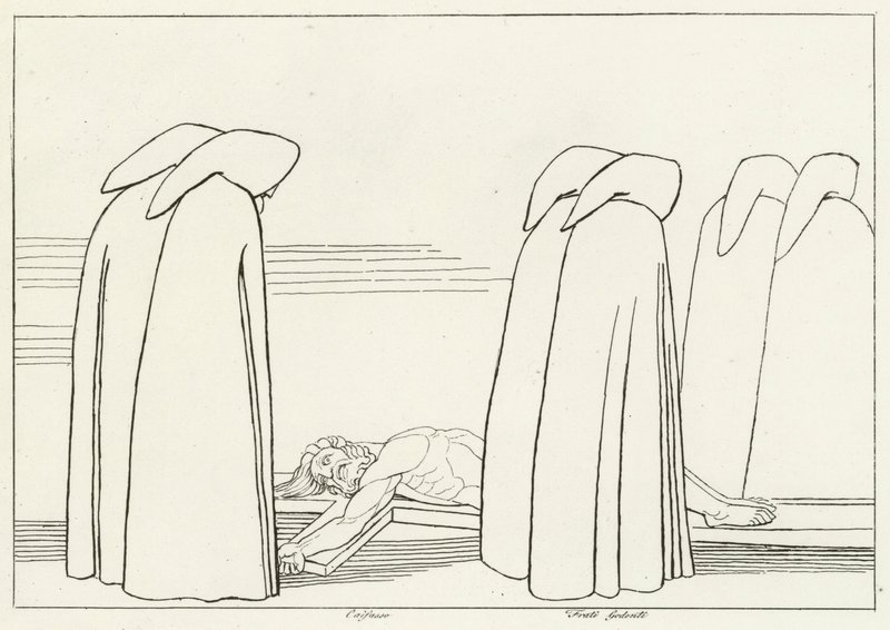 Les Hypocrites, Enfer, Chant 23 (gravure) - John (after) Flaxman
