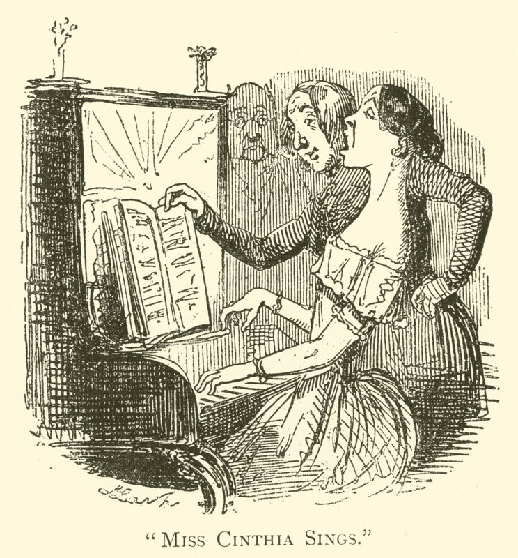 Miss Cinthia chante - John (after) Leech