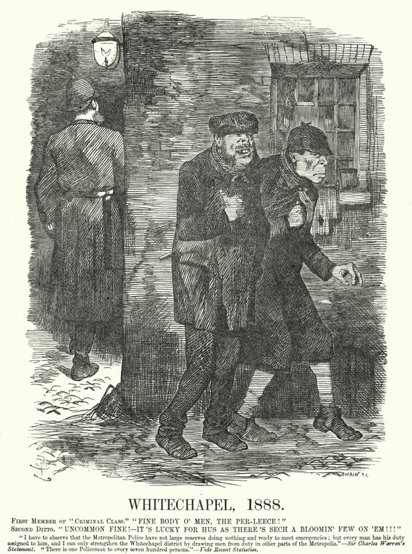 Caricature de Punch : Whitechapel - John (after) Tenniel