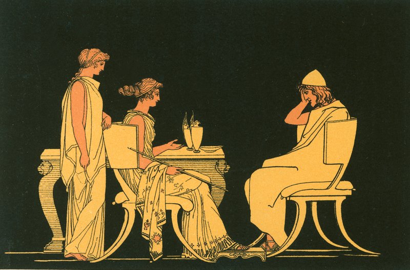 Ulysse à la table de Circé - John Flaxman