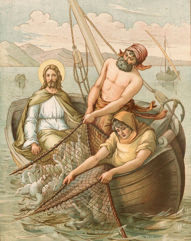 Jésus pêchant - John Lawson
