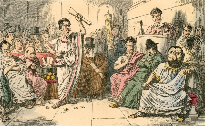 Cicéron dénonçant Catilina - John Leech