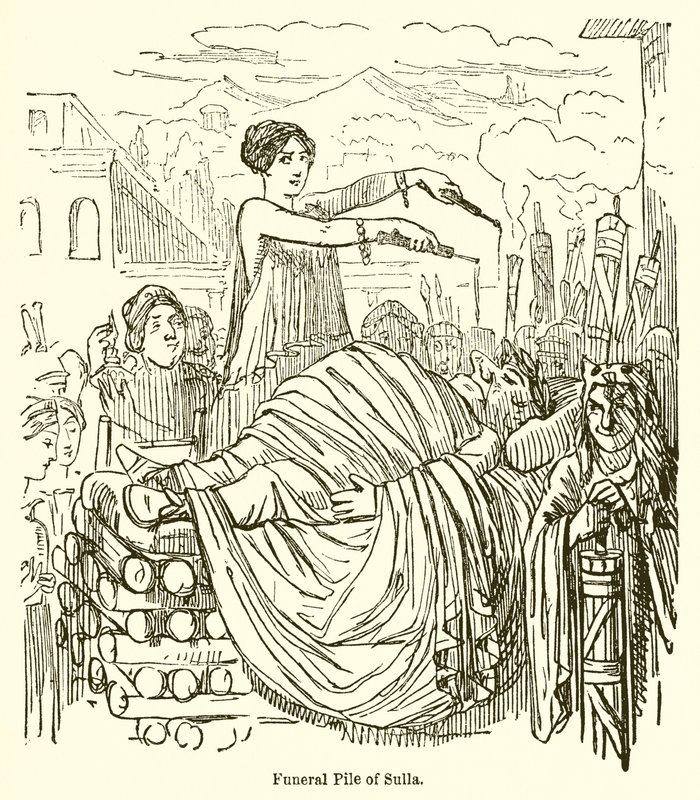 Bûcher funéraire de Sylla - John Leech
