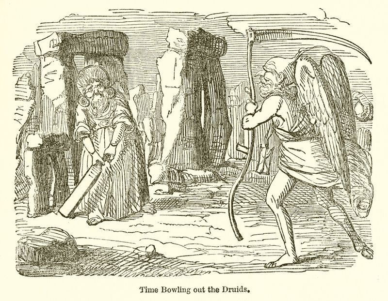 Le Temps chassant les druides - John Leech