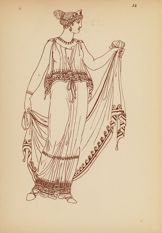 Costume féminin grec ancien - John Moyr Smith