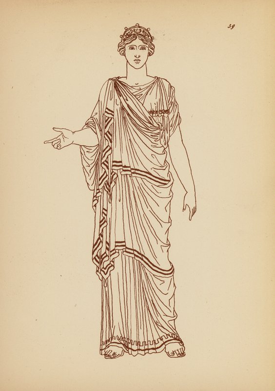 Costume féminin grec ancien - John Moyr Smith