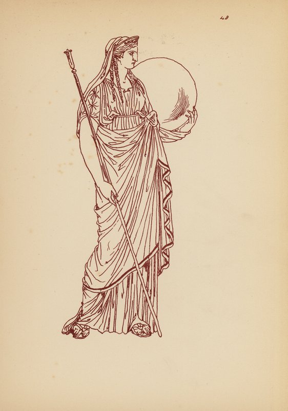 Costume féminin grec ancien (lithographie) - John Moyr Smith