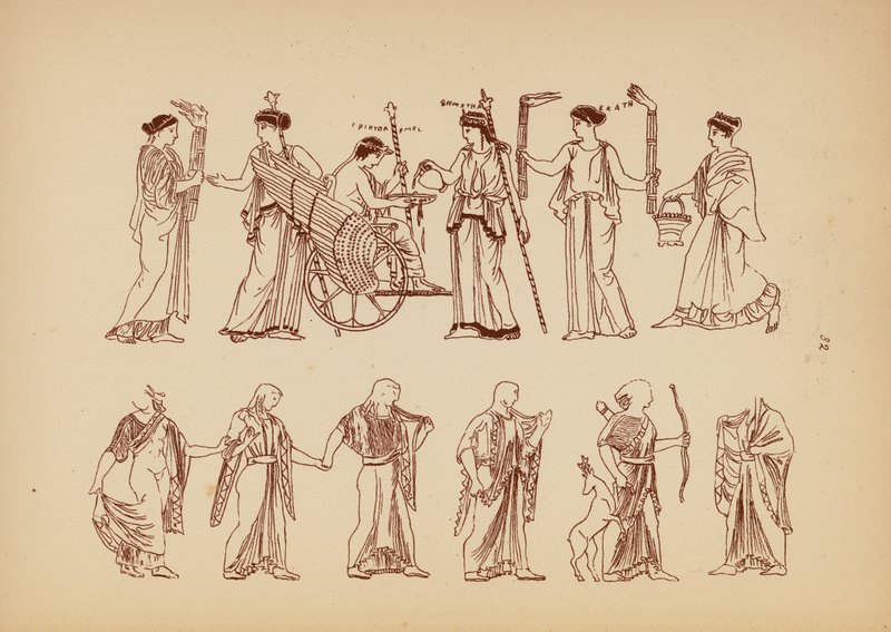 Costume féminin grec ancien - John Moyr Smith