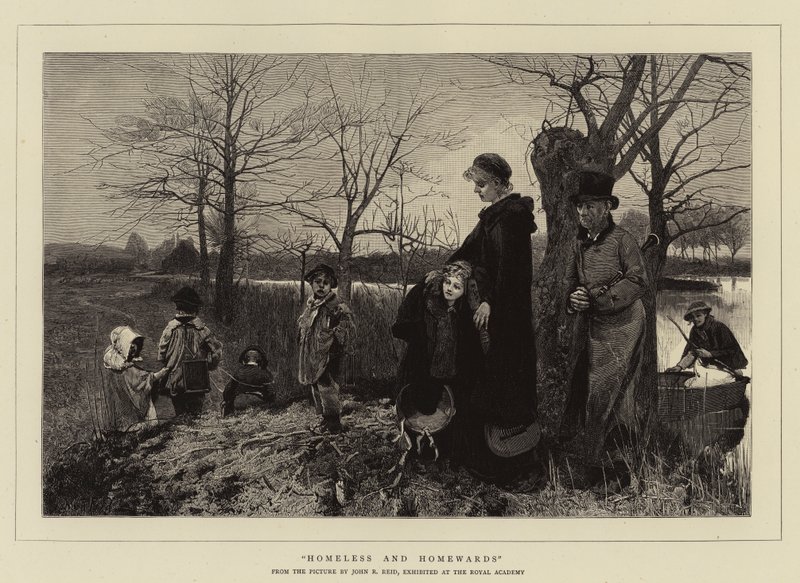 Sans abri et vers la maison - John Robertson Reid