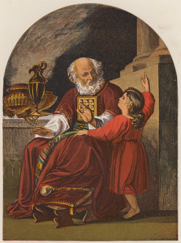 Samuel et Eli (lithographie en couleur) - John Singleton (after) Copley