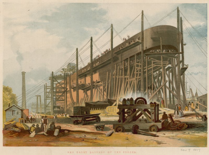 Le Great Eastern sur les stocks - John Wilson Carmichael