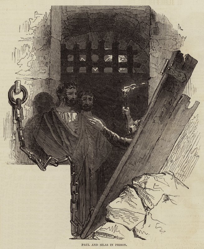 Paul et Silas en prison - Joseph Kenny Meadows