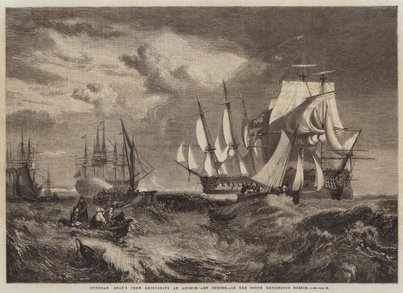 Équipage de bateau de Spithead récupérant une ancre - Joseph Mallord William Turner
