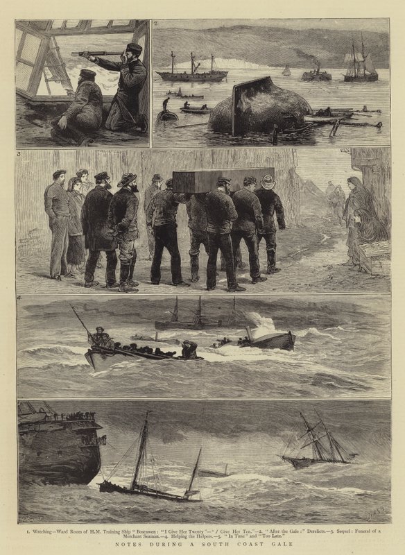 Notes pendant une tempête sur la côte sud - Joseph Nash